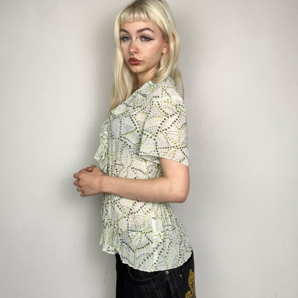 L - Zack’s Polka Ruffle Top - Picture 2 of 4